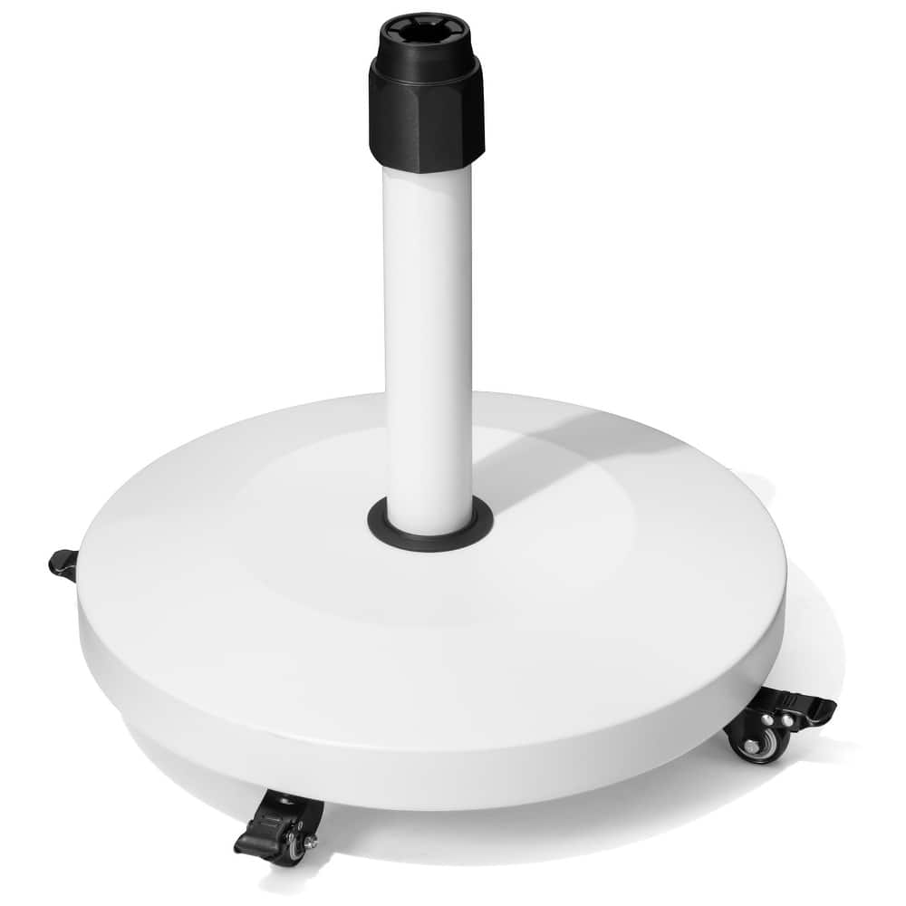 55lbs Round Concrete Market Umbrella Base With Wheels - N/A