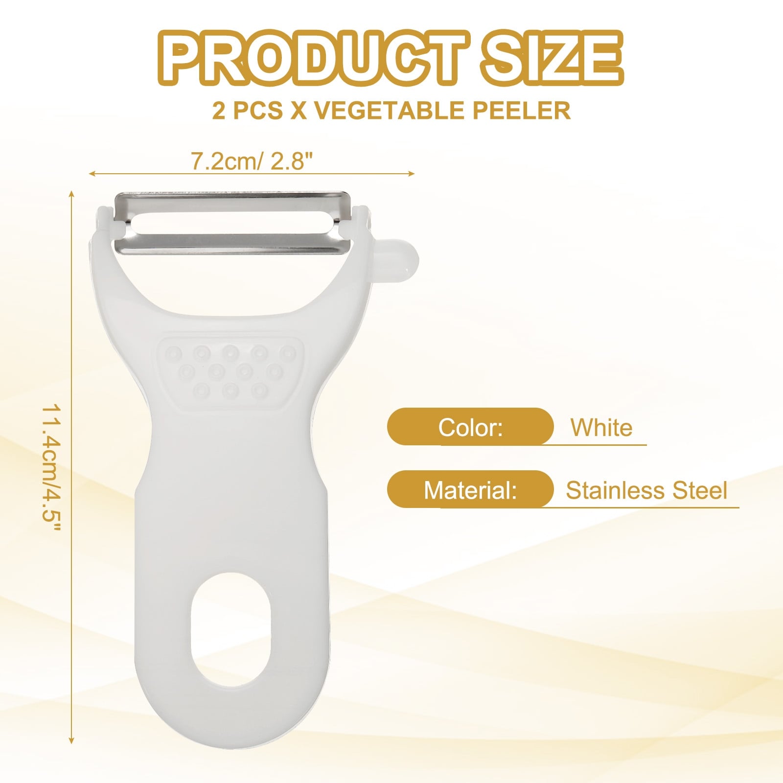 Vegetable Peeler Set, Stainless Steel Potato Peeler for Fruits - 4.5 inch