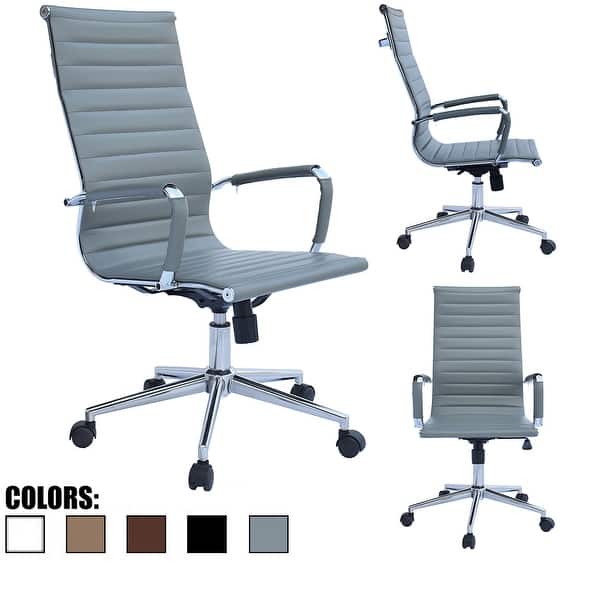 https://ak1.ostkcdn.com/images/products/is/images/direct/df4c57e779804b845dea1ebd4f481430b8f9f8ca/2xhome-Gray-Executive-Ergonomic-High-Back-Modern-Office-Chair-Ribbed-PU-Leather-Swivel-for-Manager-Conference-Computer.jpg?impolicy=medium