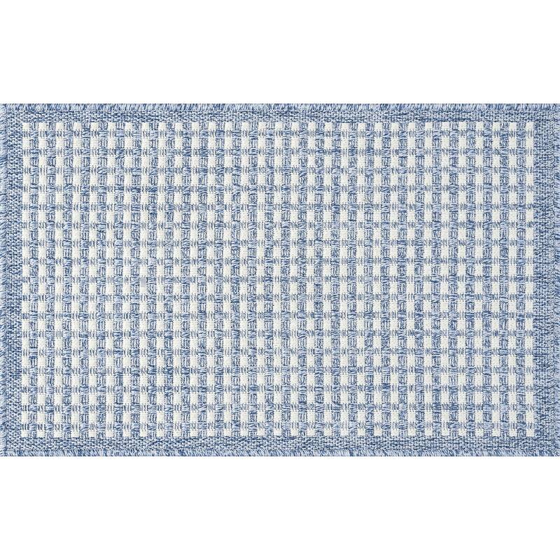 Dennis Coastal Windowpane Indoor/Outdoor Area Rug