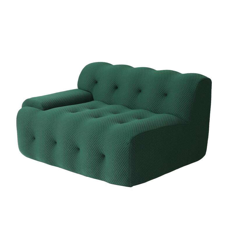 102.4" Oversize Loveseat 3D Mesh Fabric Sectional Sofa Modern Comfy Modular Floor Couch