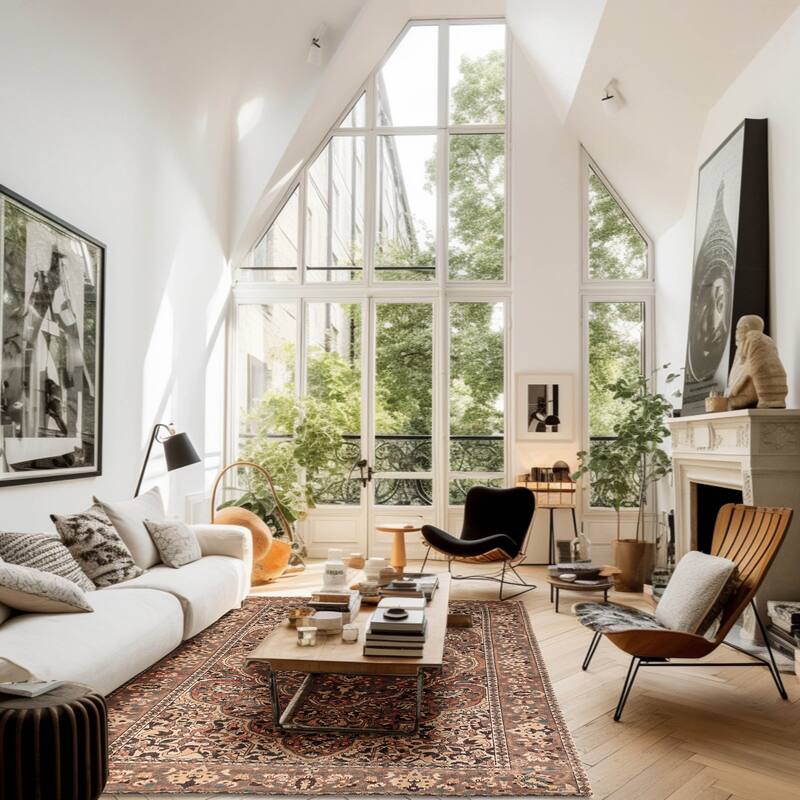 ECARPETGALLERY Hand-knotted Antalya Vintage Copper Wool Rug - 6'8 x 9'7