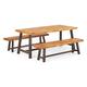 Carlisle Acacia Outdoor 3-piece Dining Set by Christopher Knight Home