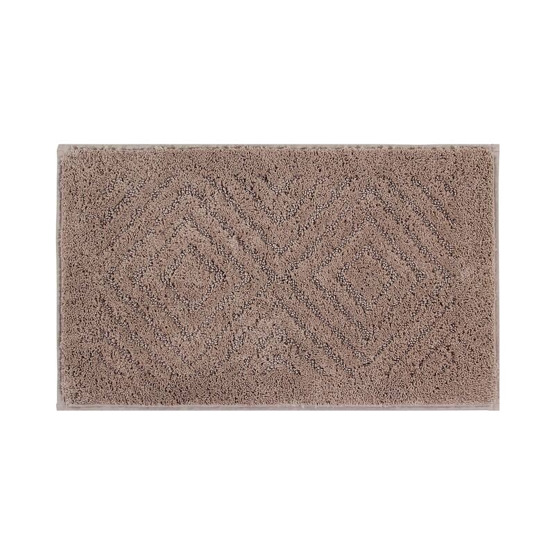 Better Trends Bath Rug 100% Cotton Tufted Soft & Plush Water Absorbent Bathroom Rugs for Shower, Sink Bath Mats Trier Collection