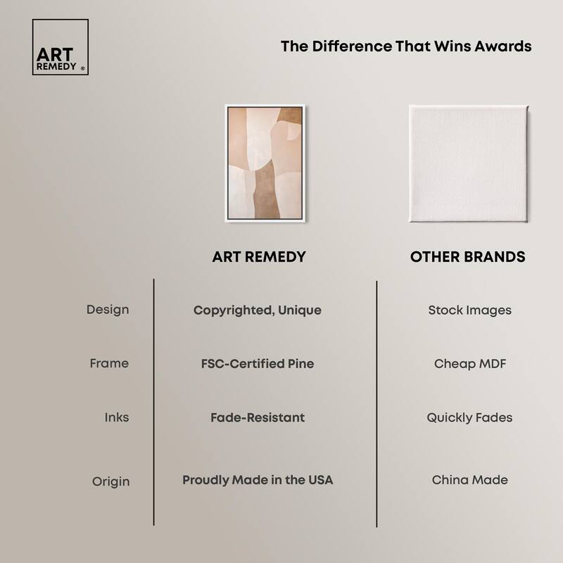 Forms in Beige I Canvas by Art Remedy