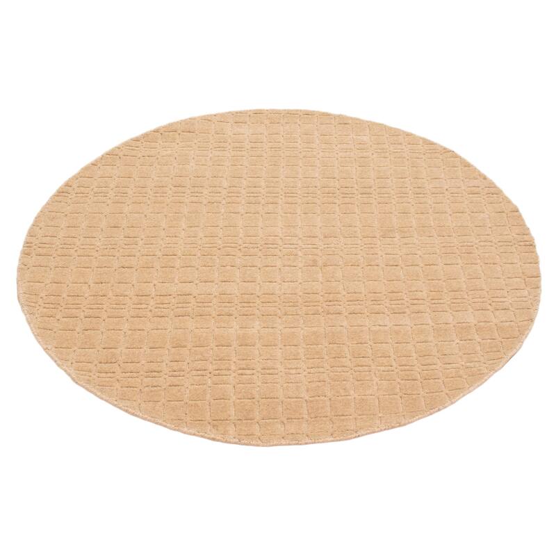Kashkuli Gabbeh Tan Rug 5'3" x 5'3" - 5'3 x 5'3