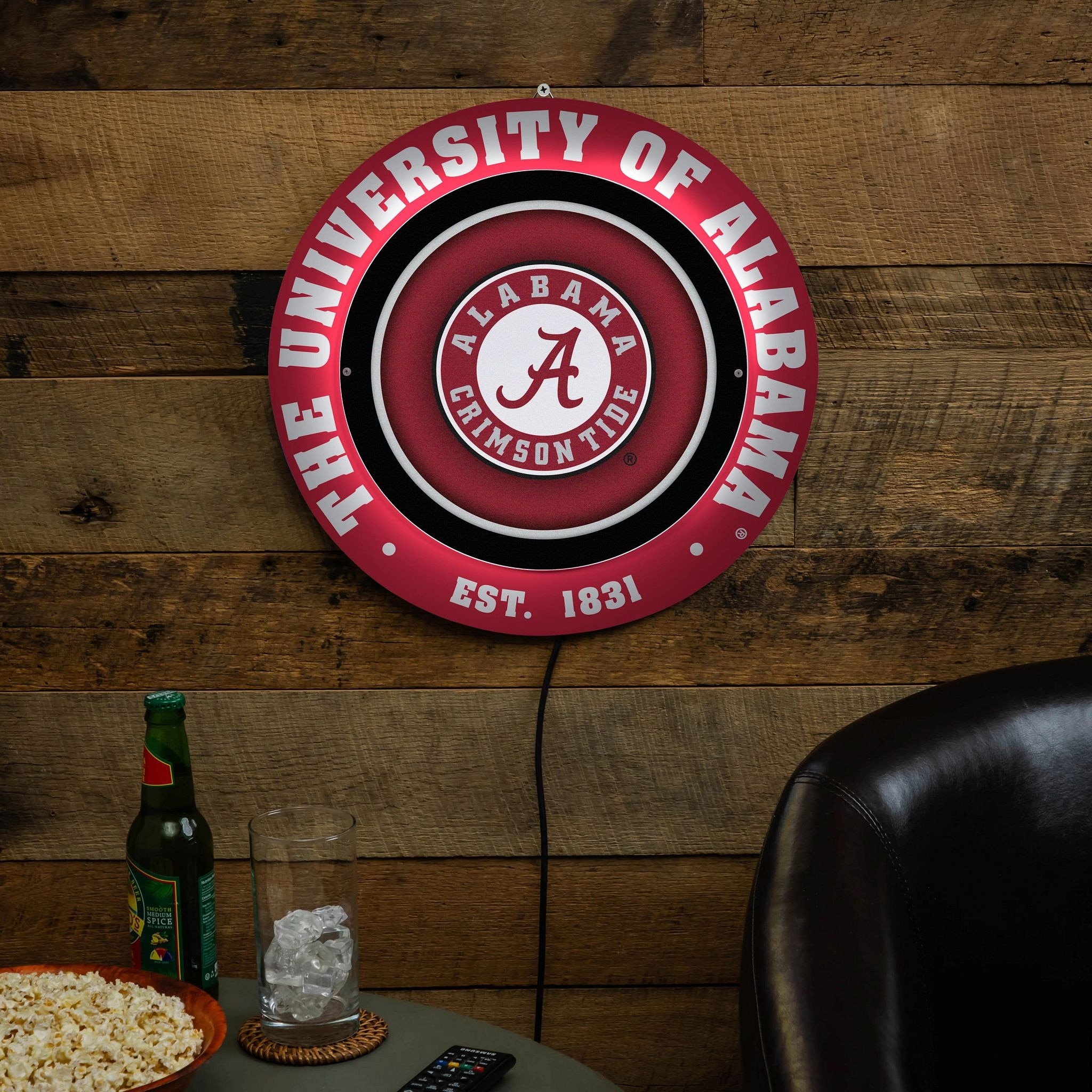 University of Alabama LED Metal Lit Wall Sign Decor