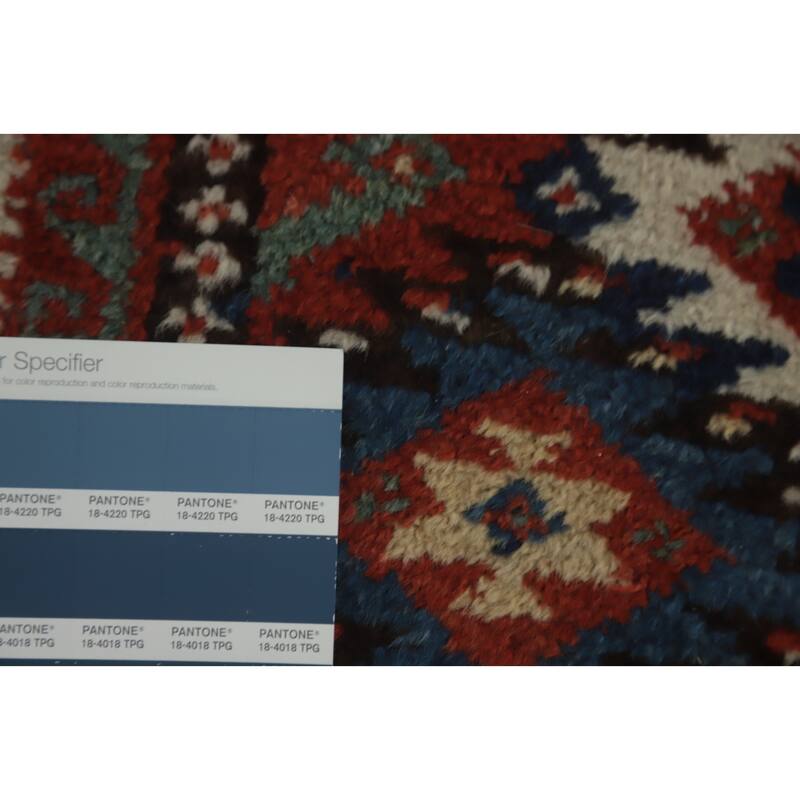 Hand Knotted Oriental 100% Wool Carpet Transitional All-Over Multi-Colored Anatolian Area Rug - 10' 11'' X 4' 10''