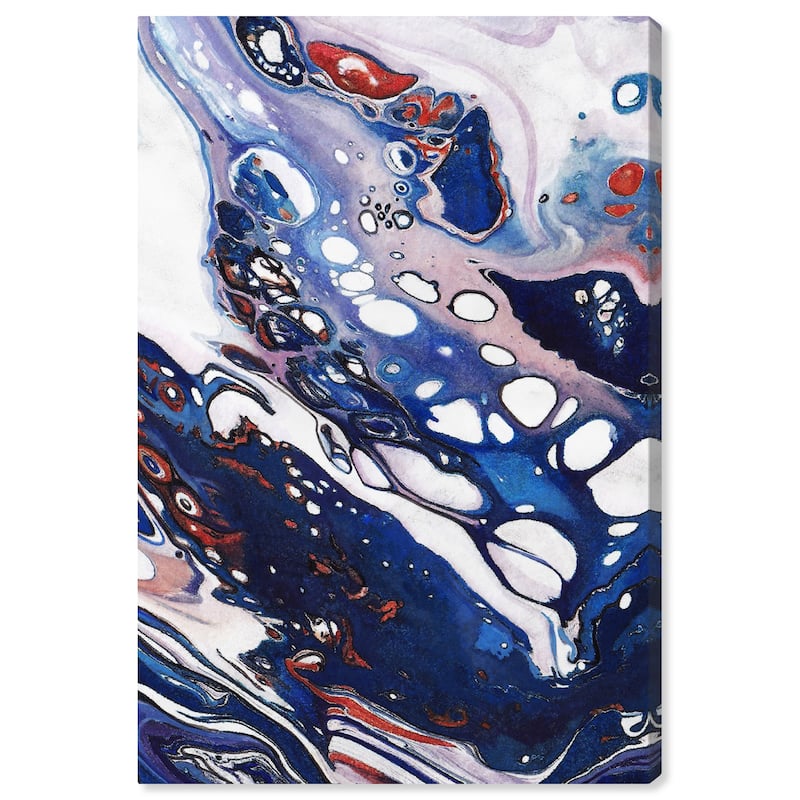 Wynwood Studio Canvas Abstract Pacific Blue II Blue and Modern & Contemporary Wall Art Canvas Print