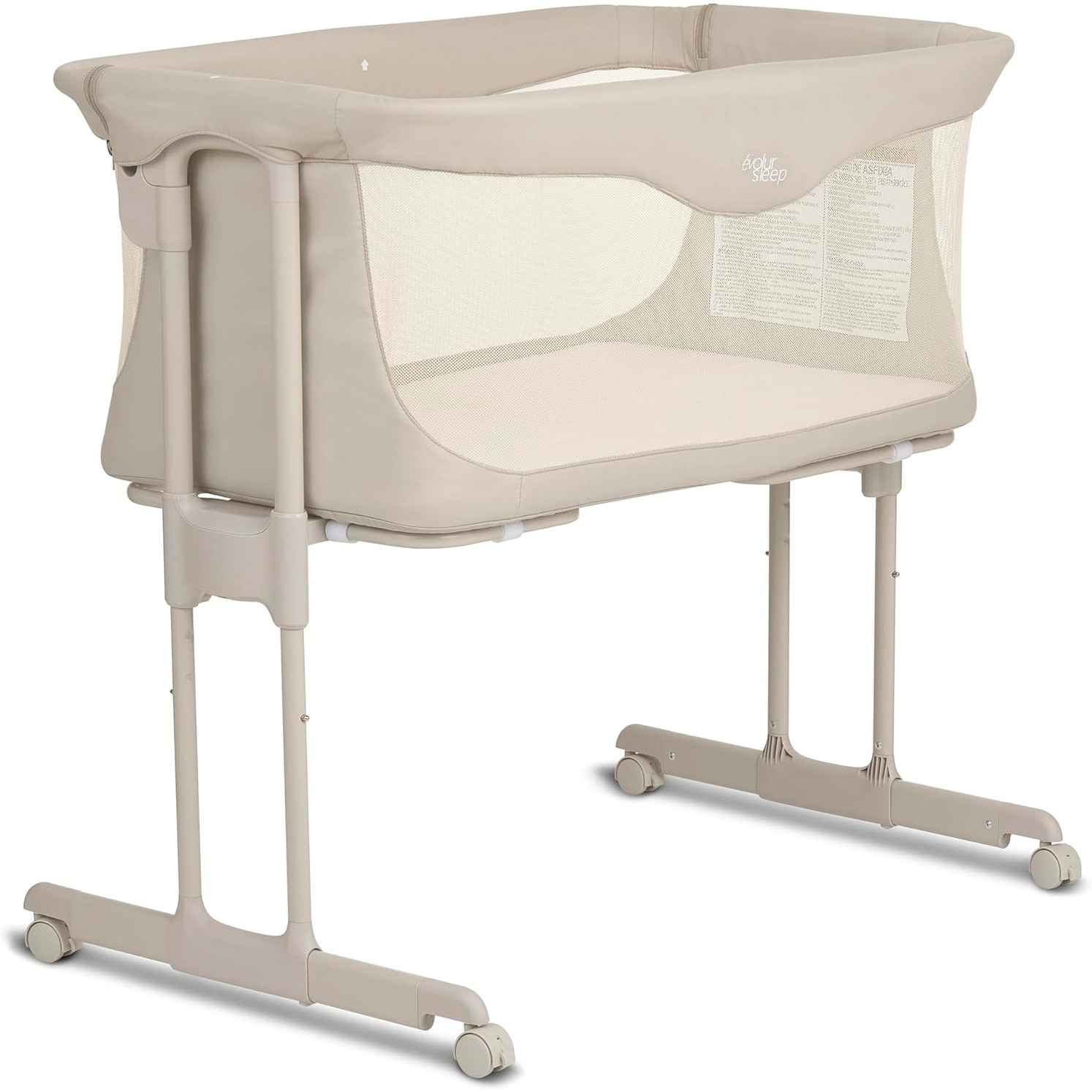 Evolur Kinsley Quickfold Portable Bassinet in Dark Gray