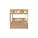 preview thumbnail 6 of 9, Full Over Full Rubber Wood Bunk Bed with Twin Size Trundle, White Oak