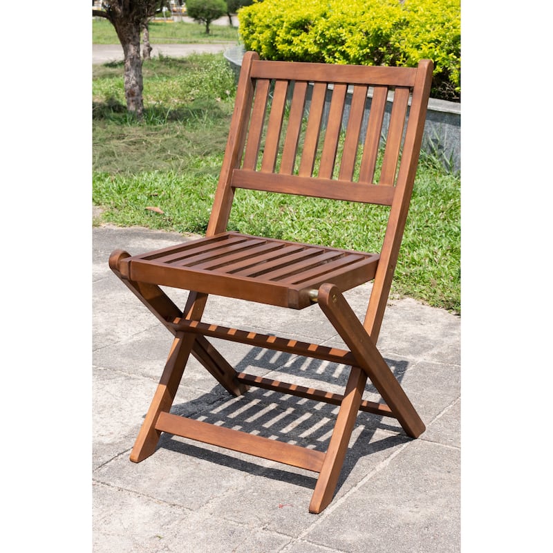 Acacia Folding Dining Chairs (Set Of 4)