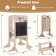 preview thumbnail 3 of 8, Gymax Foldable Toddler Step Stool Wooden Kitchen Standing Tower w/ - Natural