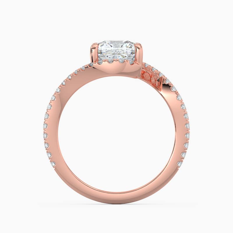 Auriya 14k Gold Cushion Lab Grown Diamond Bypass Engagement Ring 1.00 to 5.00 ct. tw. (F-G, VS)