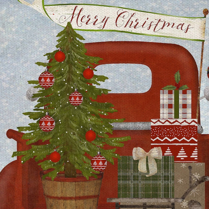Christmas Truck II by Beth Albert Canvas Art Print