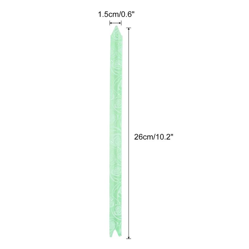 100Pcs Pull Bows Ribbon Gift Wrapping String Rose Pattern Bow Tie - Green - 10"
