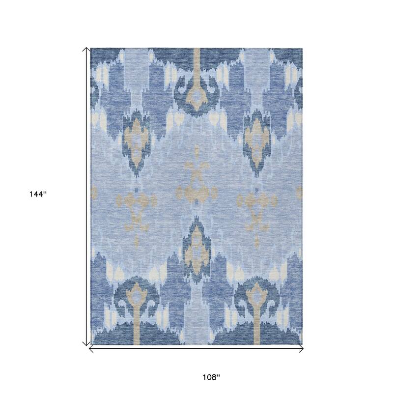HomeRoots Ikat Transitional Rectangle Outdoor Rug