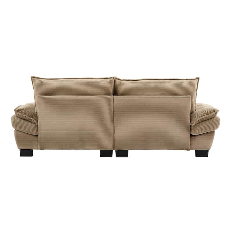 65.5" Upholstered 3-Seater Sofa Couch with Two Pillows and Sturdy Construction