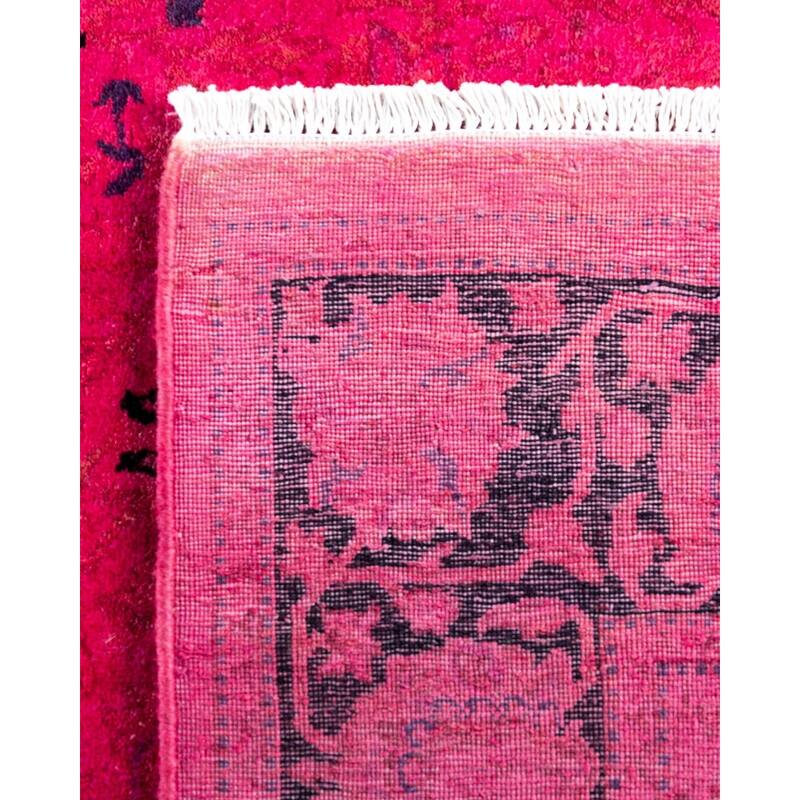 Contemporary Overdyed Wool Hand Knotted Area Rug - 3' 2" x 5' 5"