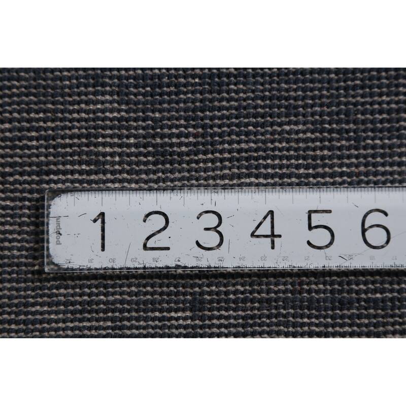 Hand Knotted Oriental 100% Wool Carpet Modern Solid Greys & Charcoal Gabbeh Area Rug - 12' 1'' X 9' 5''