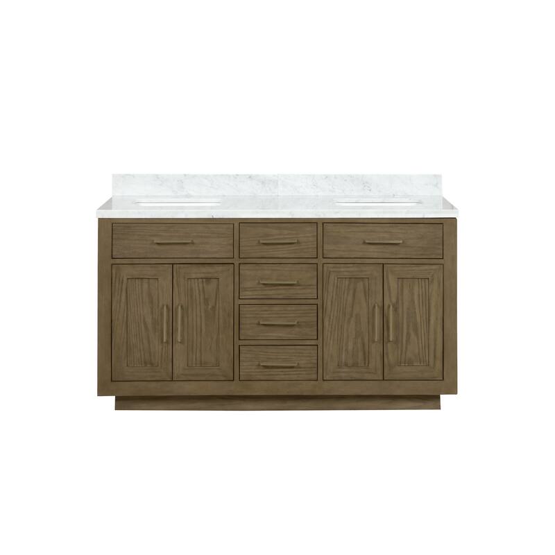 Lexora Abbey Bath Vanity and Carrara Marble Top