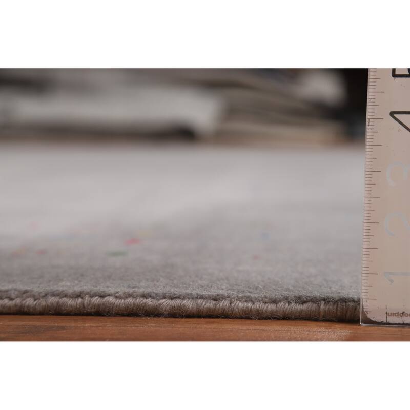 Gray Gabbeh Oriental Area Rug Handmade Wool Carpet - 9'4" x 11'9"