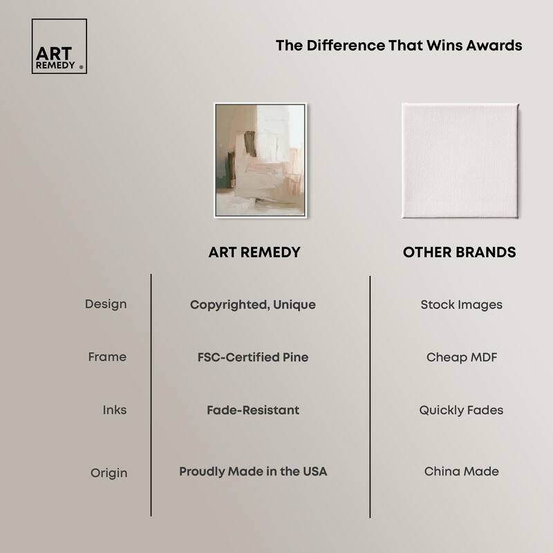 Calm in Texture Canvas by Art Remedy