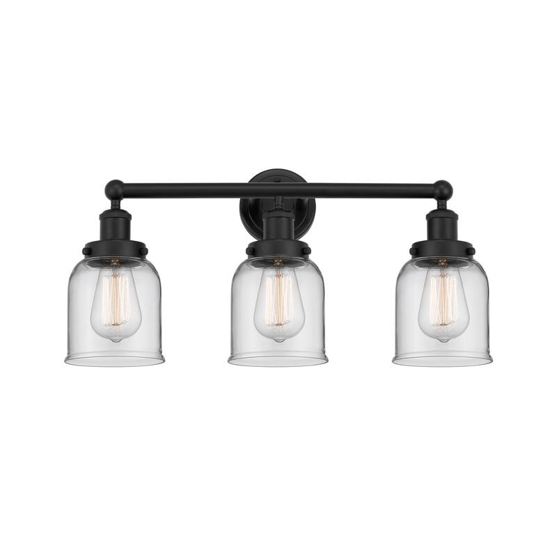 Innovations Lighting 616-3W-10-25 Bell Vanity Bell 3 Light 25" Wide - Matte Black / Clear