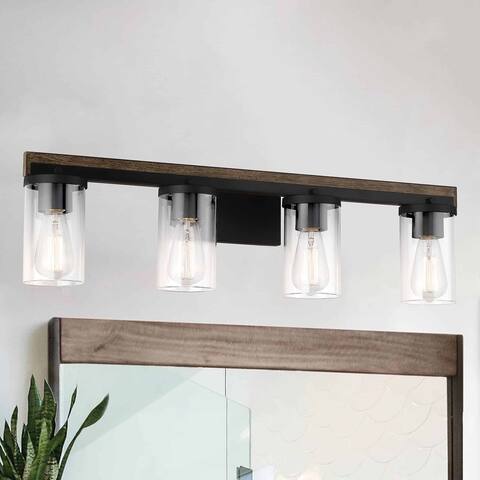Acroma 4 Light 31 Inch Modern Farmhouse Rustic Bathroom Vanity Lights-UL