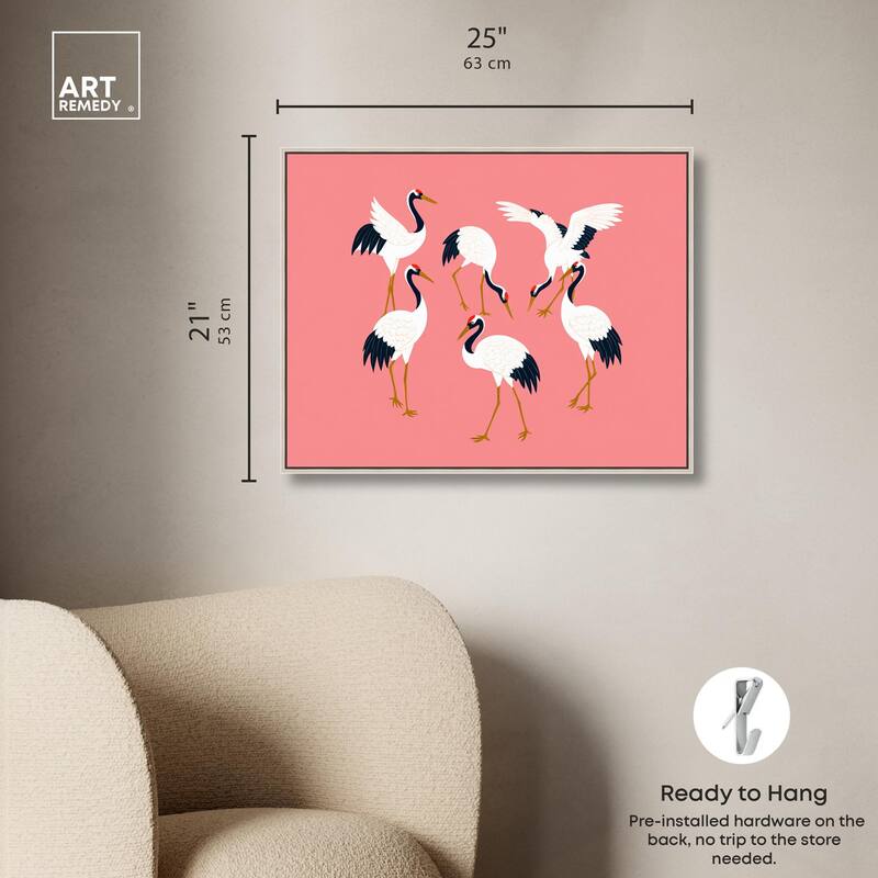 Crane Chorus Canvas by Art Remedy