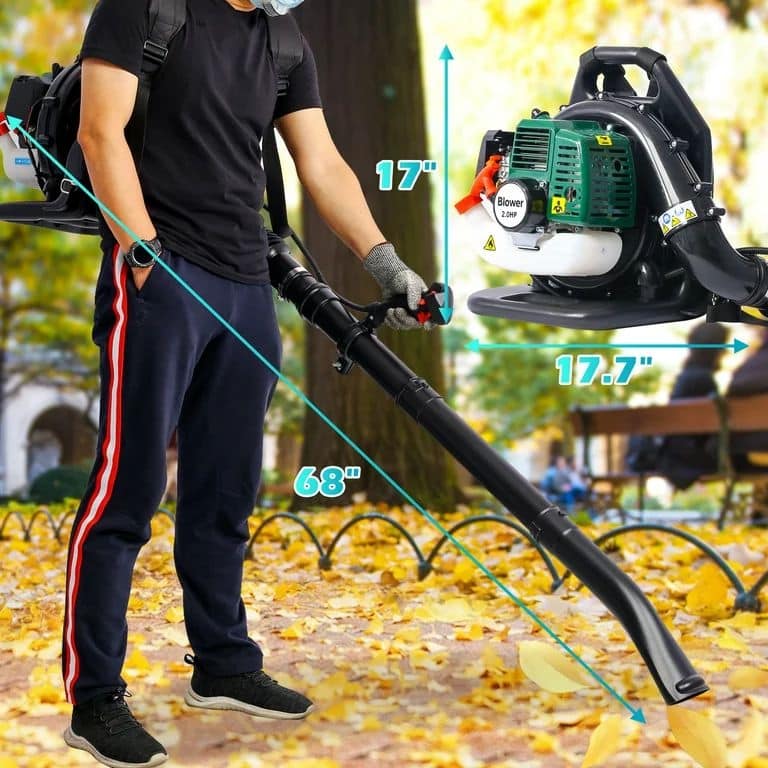 Leaf Blower with Backpack,Cordless Blowers,52CC 2-Stroke 174MPH 530CFM - 52CC
