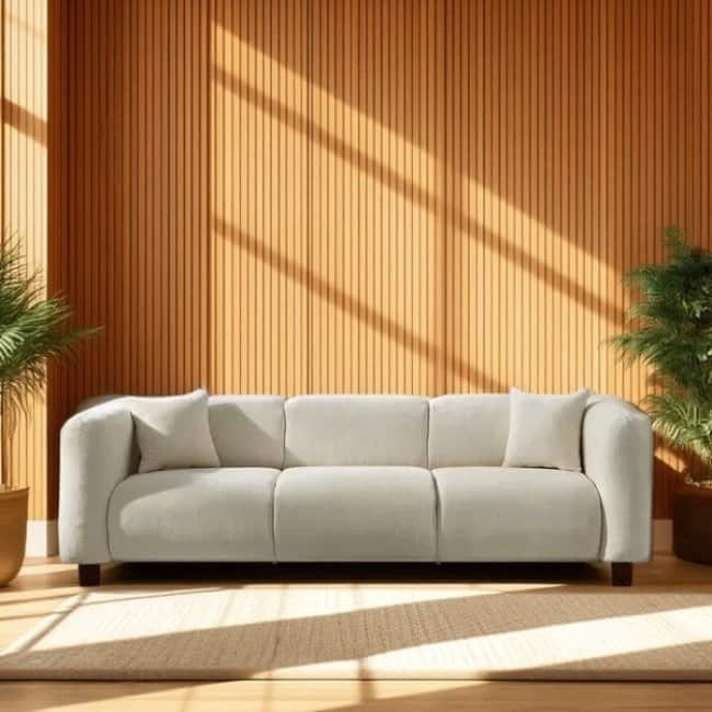 Christopher Knight Home - Silo Modern 87 Inch Upholstered 3-Seater Sofa