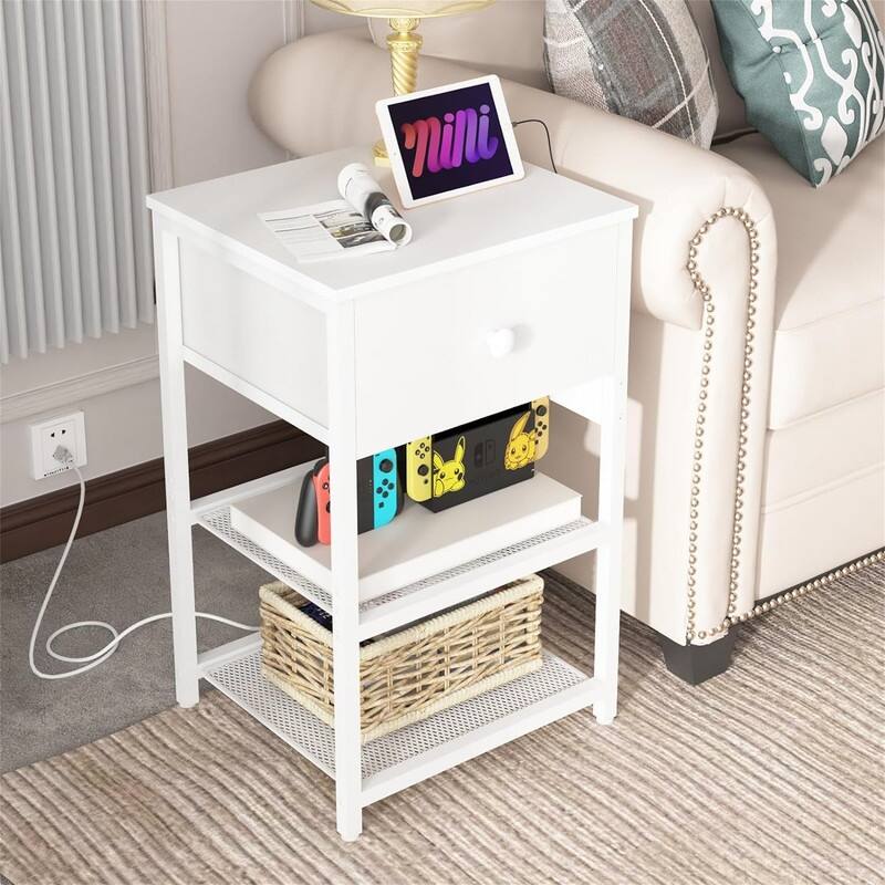 set of 2 with Charging Station - 17.5"D x 7.2"W x 13.5"H