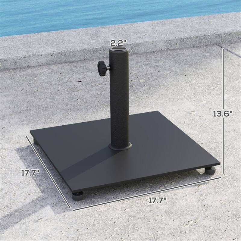 Heavy Duty Metal Umbrella Base with Adjustable Pads for Outdoor Patios and Gardens Fits 1.5 to 1.9 Inch Poles