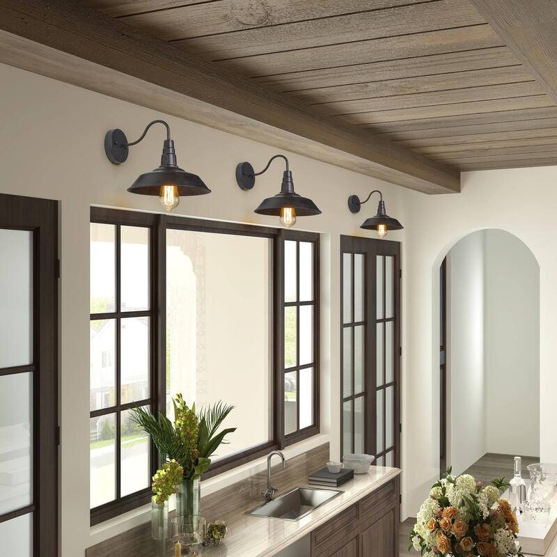 Farmhouse Farmhouse 1-Light Wall Sconces Metal Barn Warehouse Lamps