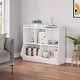 preview thumbnail 6 of 15, Kids 2-Tier Toy Storage Organizer Bookshelf,5 Compartment Bookshelf White