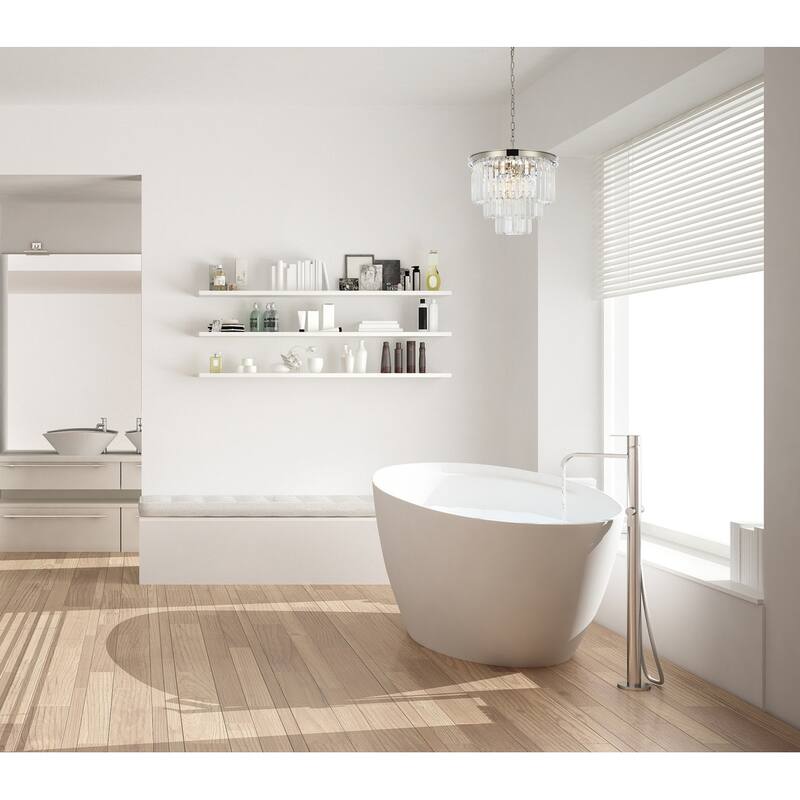 Royce Edge 9-Light Polished Nickel Chandelier