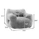 preview thumbnail 3 of 68, Bean Bag Sofa Chair with Armrests Stuffed High-Density Foam
