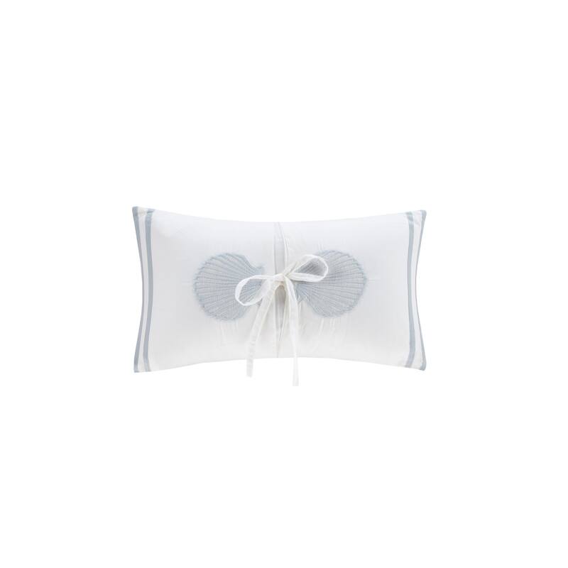 Harbor House Crystal Beach Embroidered Shell Oblong Pillow - 12x20"