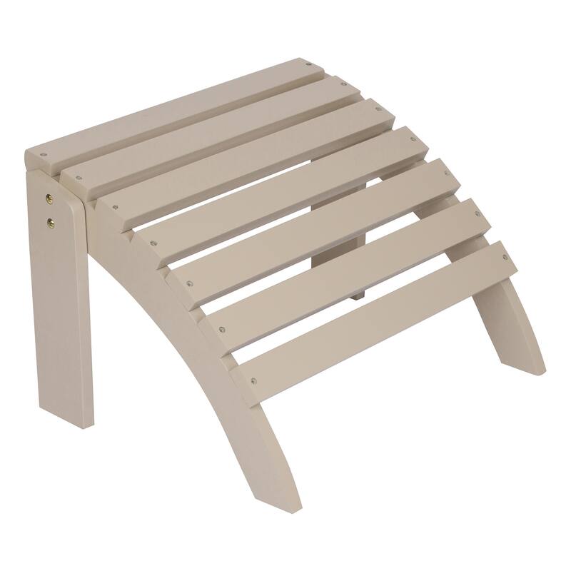 Laguna Wood Outdoor Patio Adirondack Chair Ottoman