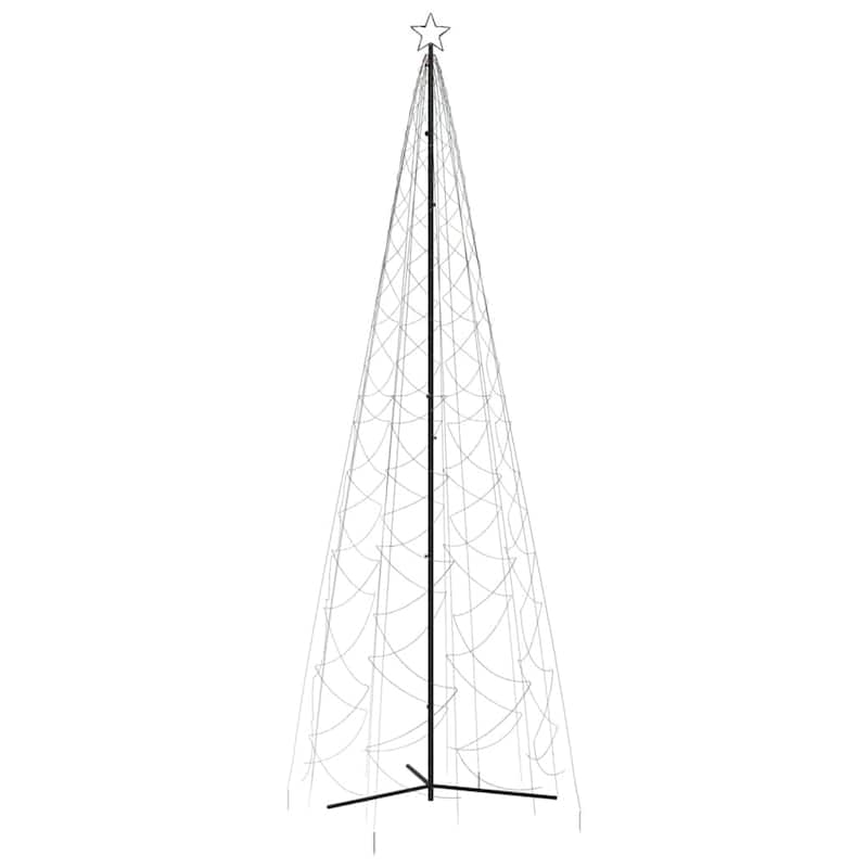 vidaXL Christmas Cone Tree Decoration Artificial Christmas Tree with LEDs