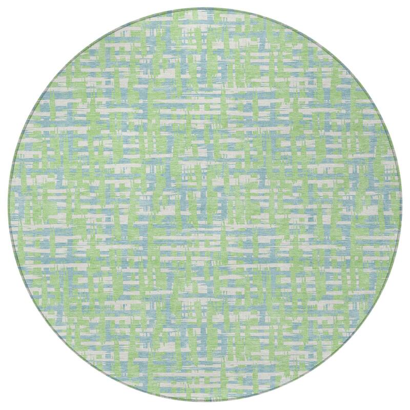 HomeRoots Abstract Transitional Rectangle Outdoor Rug