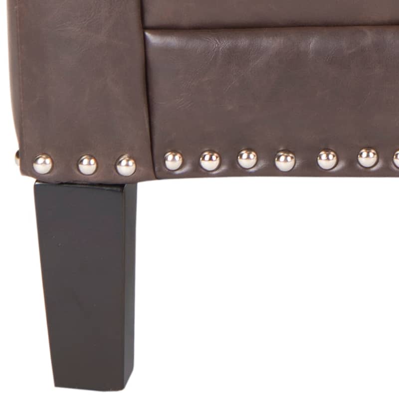 Safavieh Buckler Antique Brown Club Chair - 28.5" x 31.9" x 38.2"