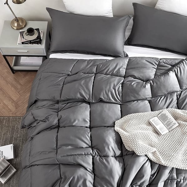 Snorze® Cloud Comforter Set - Coma Inducer® Ultra Cozy - Charcoal