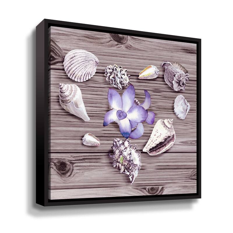 Seashells Heart With Purple Orchid Flower Beach House Spa Gallery ...