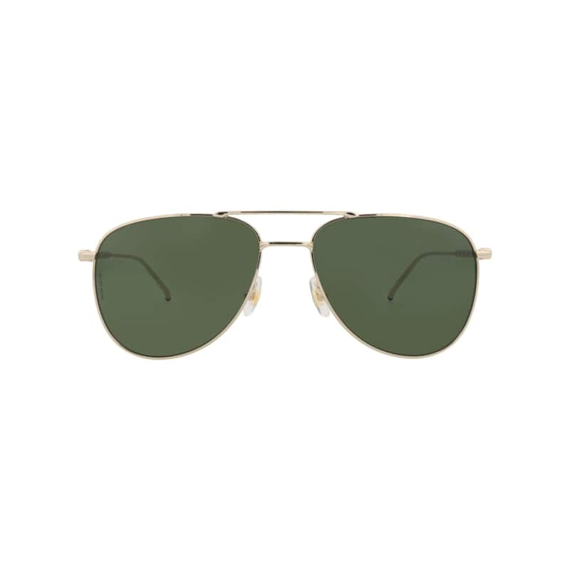 Montblanc Aviator-Frame Metal Sunglasses - Gold Gold Green - Gold - Green Lens