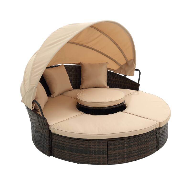 GALDWIN outdoor rattan bed, balcony courtyard sunshade sofa