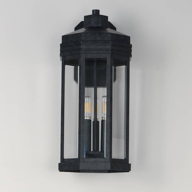 Maxim 30224CL Wright 3 Light 21" Tall Outdoor Wall Sconce