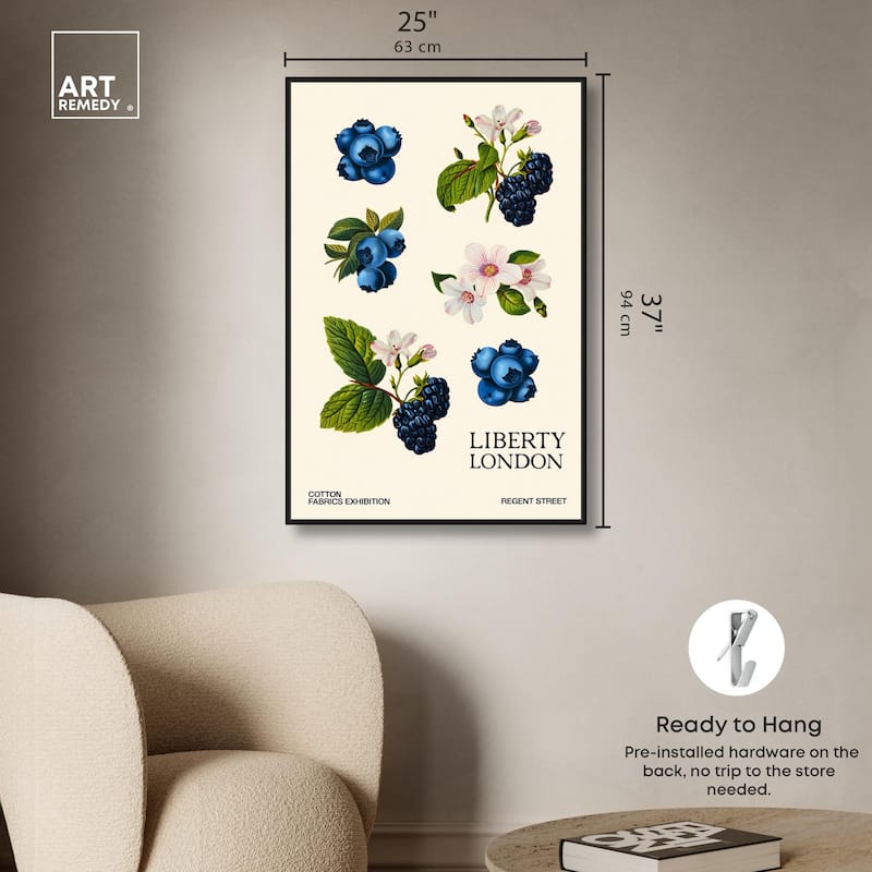 Berries and Blooms I Canvas by Art Remedy