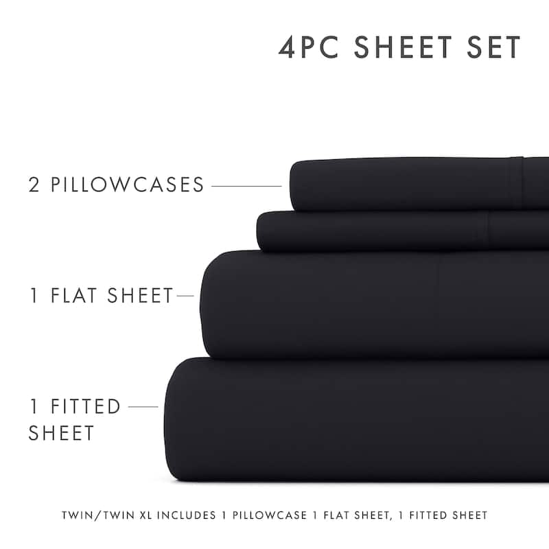 Becky Cameron Ultra-Soft Deep Pocket 4 Piece Bed Sheet Set